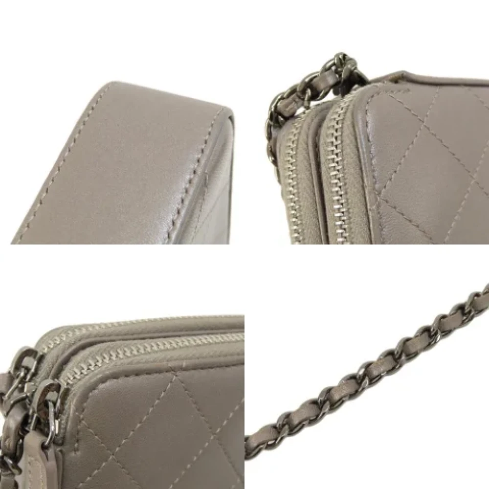 Chanel Vintage Pre-owned Canvas chanel-bags Gray Dames