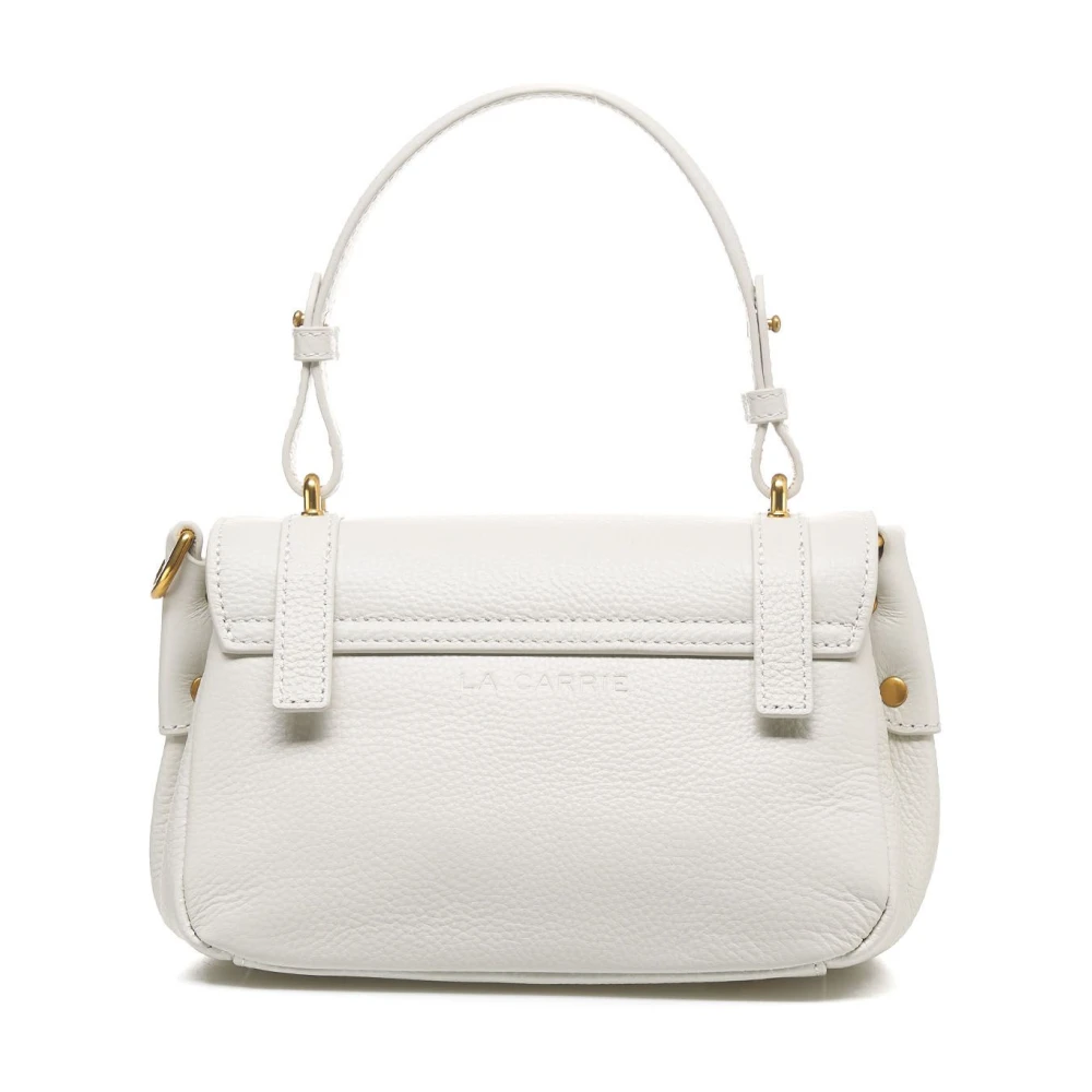 La Carrie Witte Leren Handtas Atena White Dames