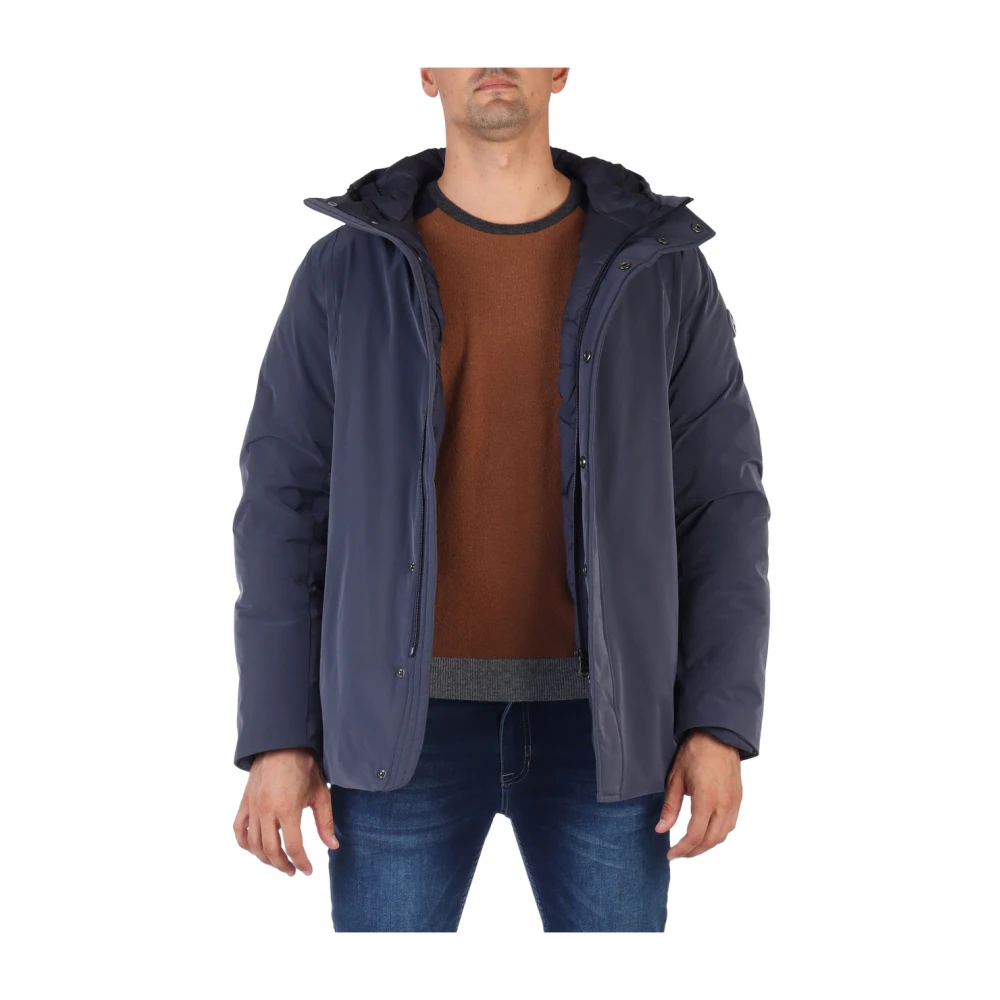 Colmar Matte Stof Hooded Endurance Puffer Jas Blue Heren