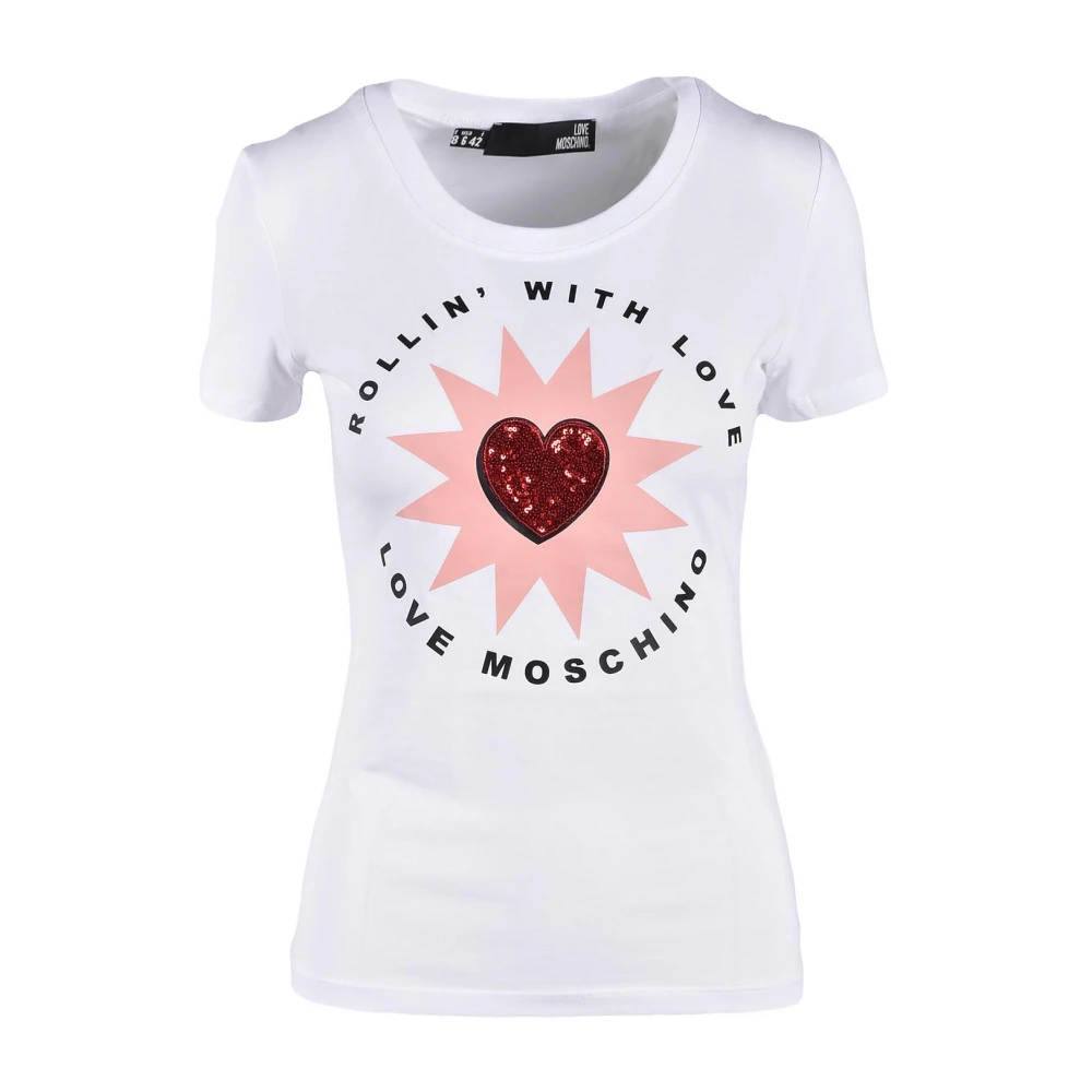 Hvit T-skjorte fra Love Moschino Collection