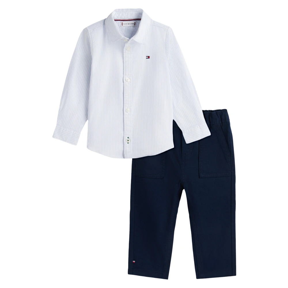 Tommy Hilfiger Boys Multicolor Kids Sport Sets, 6 M, Ithaca Shirt And Trouser Set