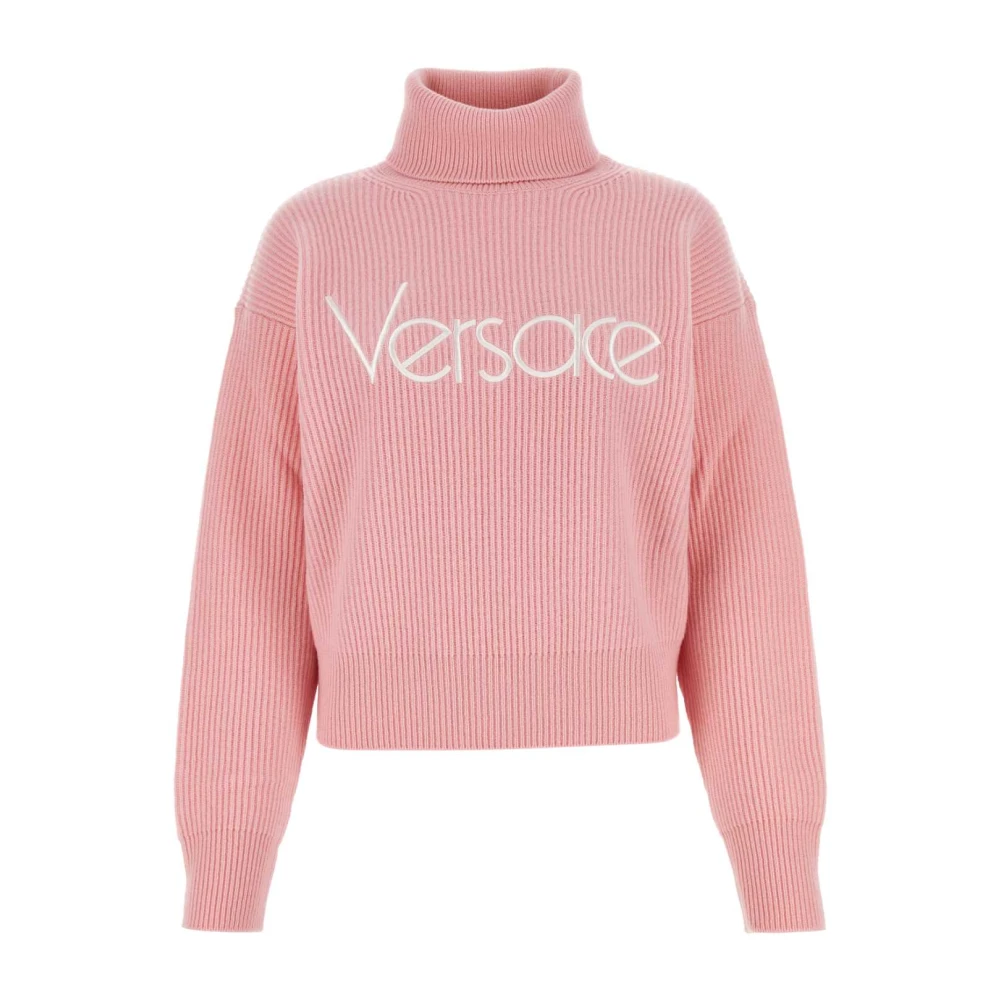 Versace Roze wollen trui Stijlvol en comfortabel Pink Dames