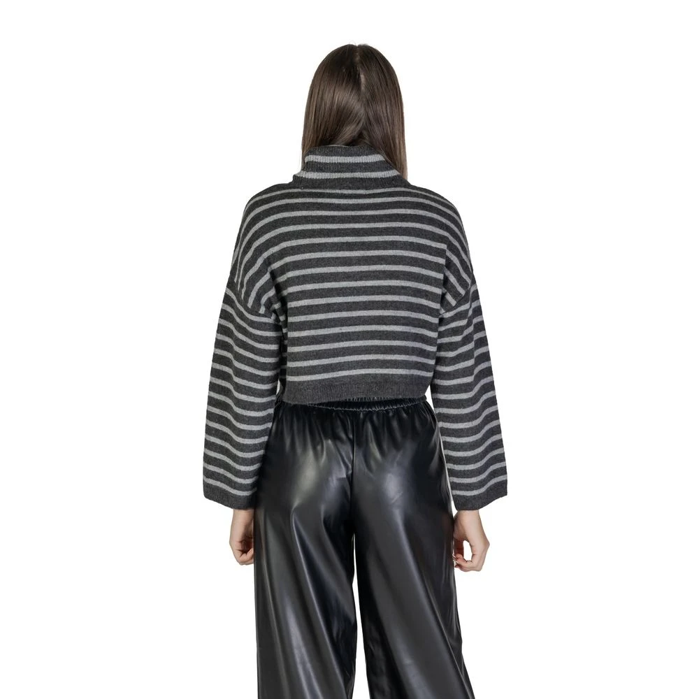 Only Grijze Gebreide Trui Herfst Winter Collectie Gray Dames