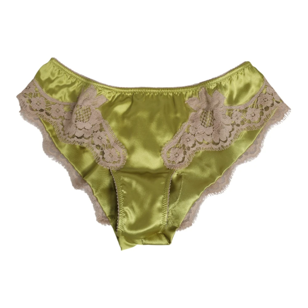 Dolce & Gabbana Women's Green Brief Panties - Bikinis - S - Swimwear