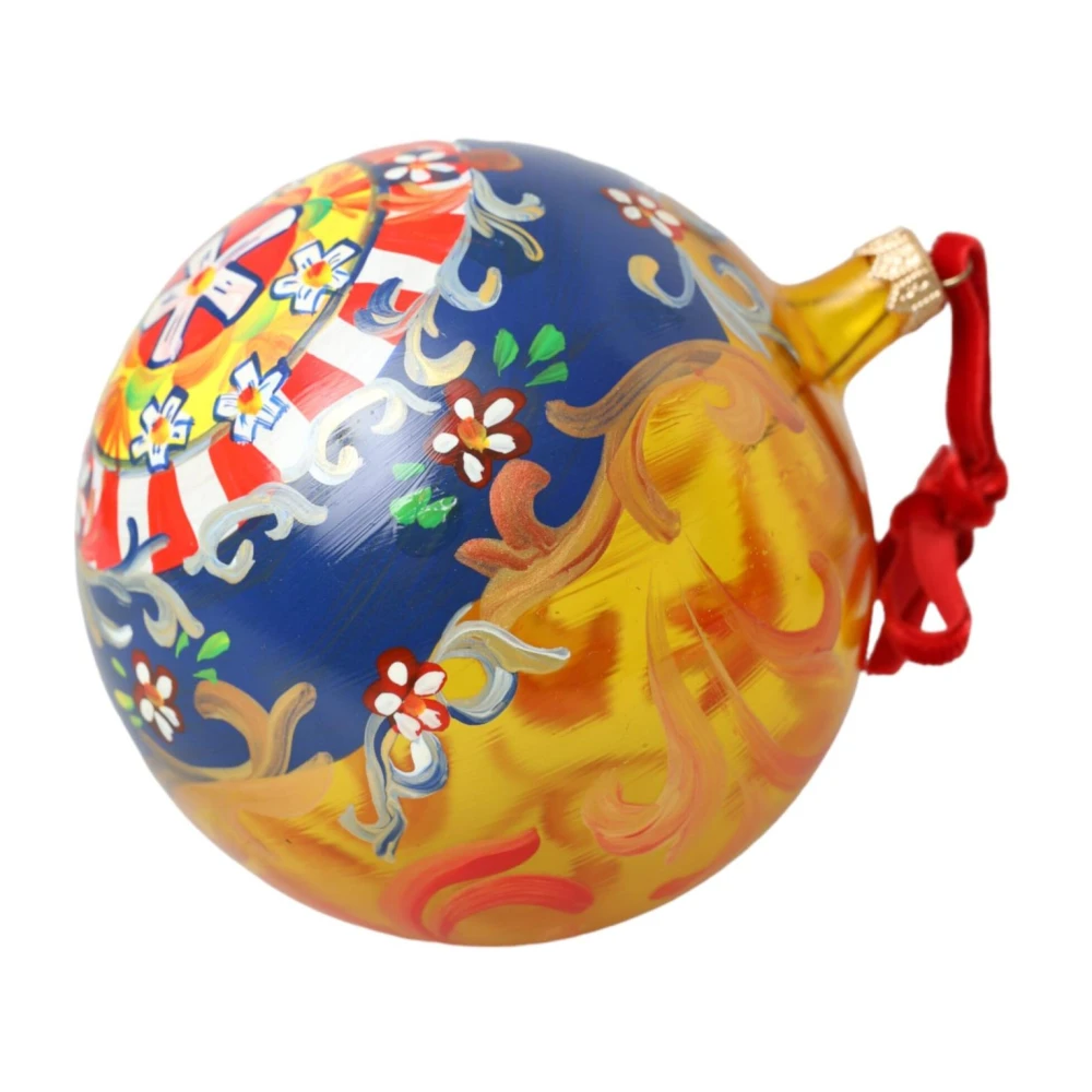Dolce & Gabbana Goudkleurige Kerstbal Ornament Multicolor Dames