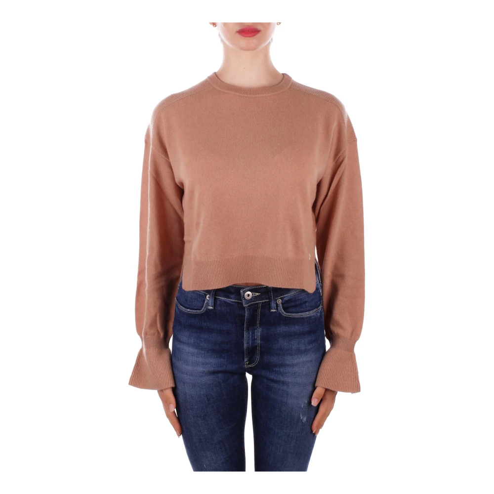 Liu Jo Bruine Trui met Wijde Mouwen Brown Dames