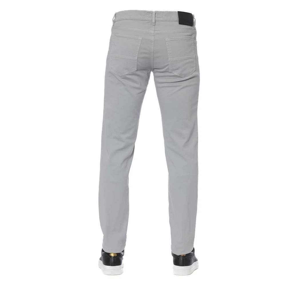 Trussardi Elegante Grijze Katoenen Jeans Gray Heren