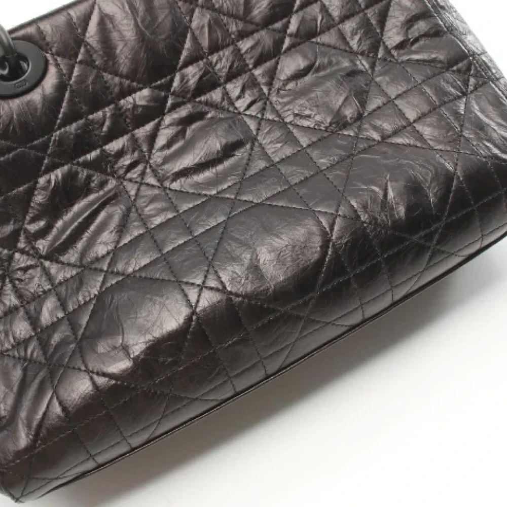 Dior Vintage Pre-owned Leather handbags Black Dames