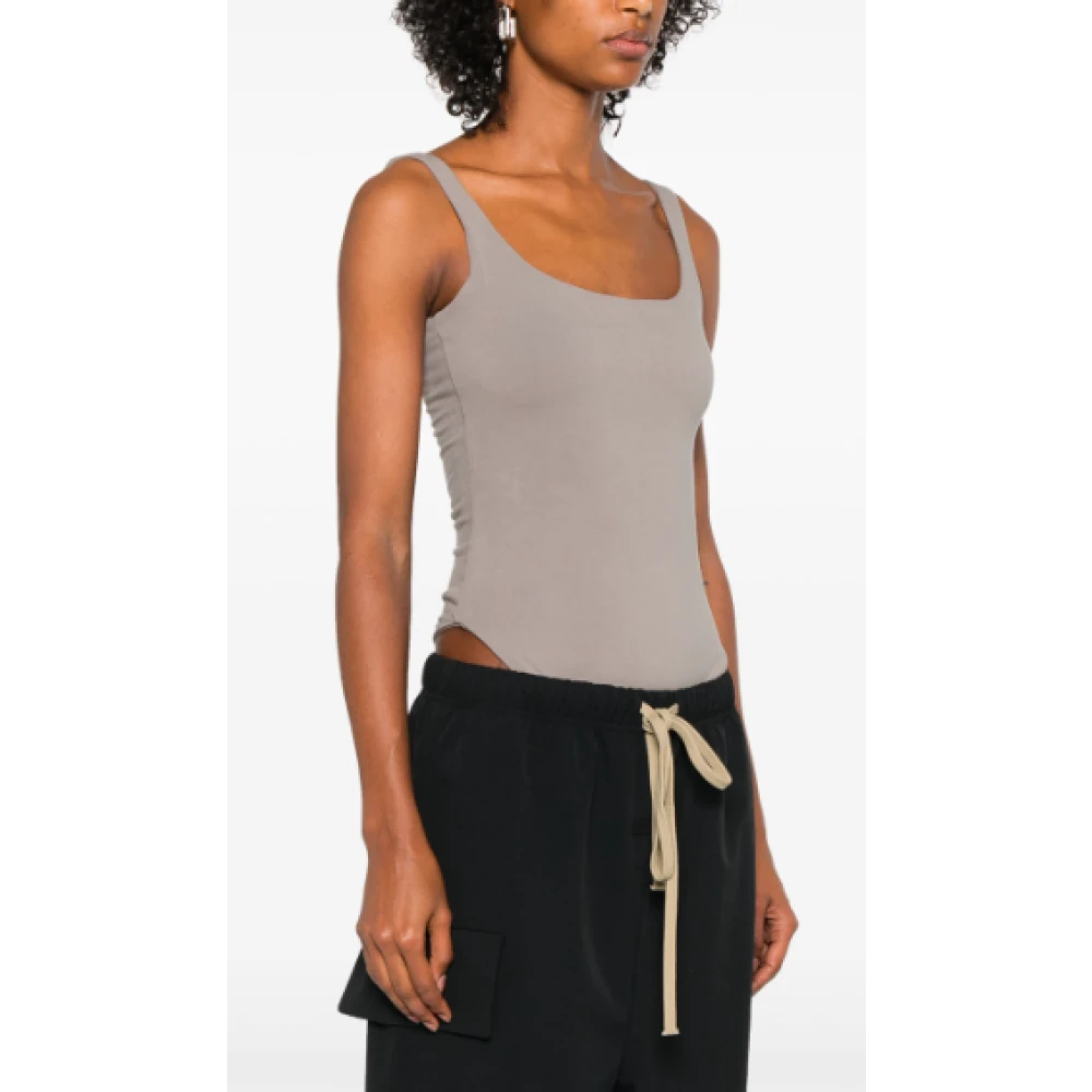 Entire Studios Vierkante hals bodysuit satelliet Gray Dames