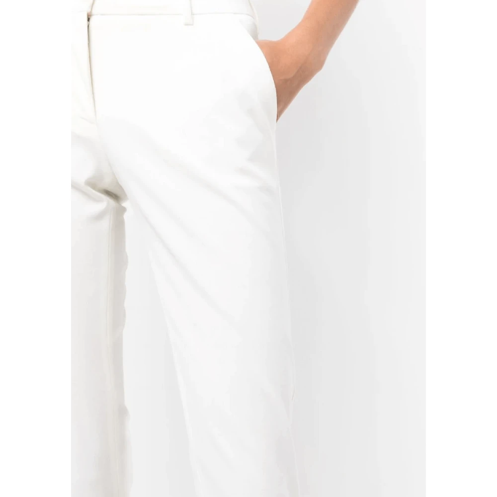 Dolce & Gabbana Witte Geknipte Getailleerde Broek White Dames