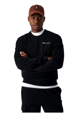 Svart Broderad Logo Crewneck Sweatshirt