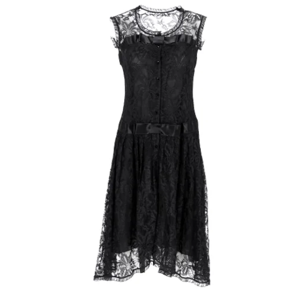 Valentino Vintage Pre-owned Polyester dresses Black Dames