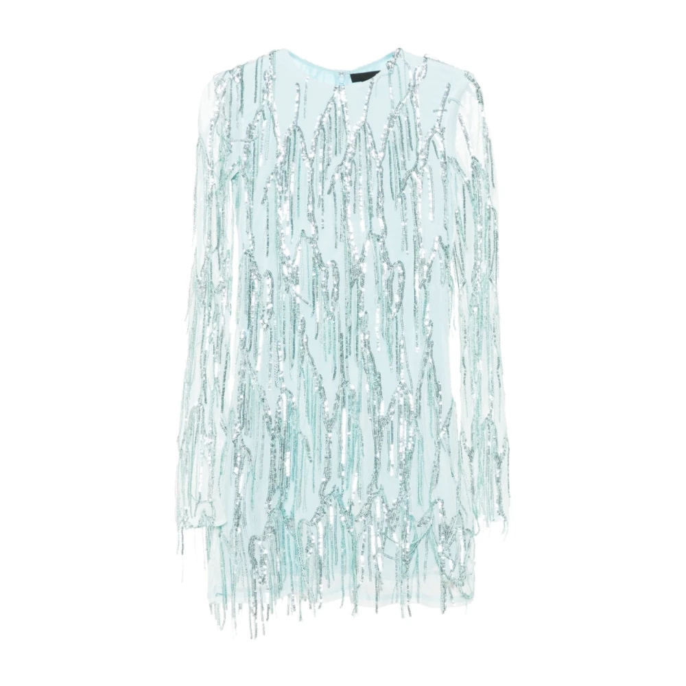 Rotate Birger Christensen Pailletten Mini Jurk Blue Dames