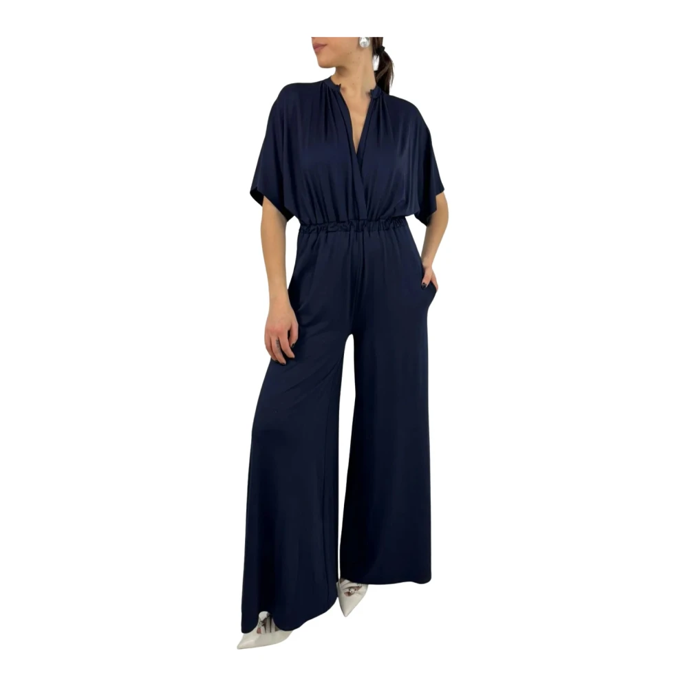 Kaos Jumpsuit met elastische taille Blue Dames