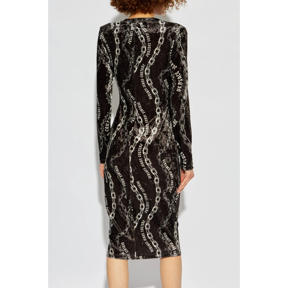 Versace Jeans Couture Jurk met patroon Black Dames