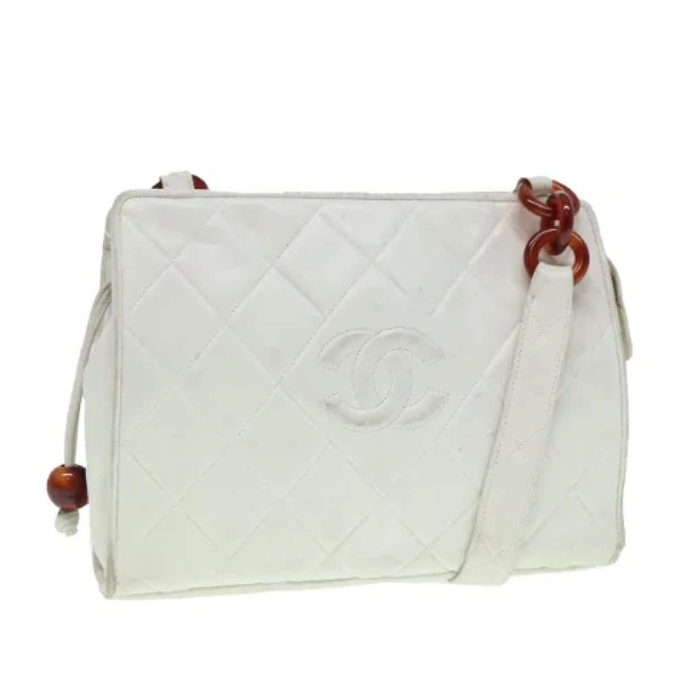 Chanel Vintage Pre-owned Leather chanel-bags White Dames