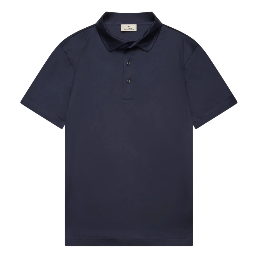 Valenza Men's Blue Polo Shirts, Xl, Supima Polo Schiller Collar S/S