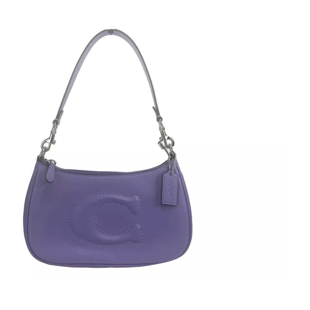 Coach Teri Läder Crossbody Väska Lila Purple, Dam