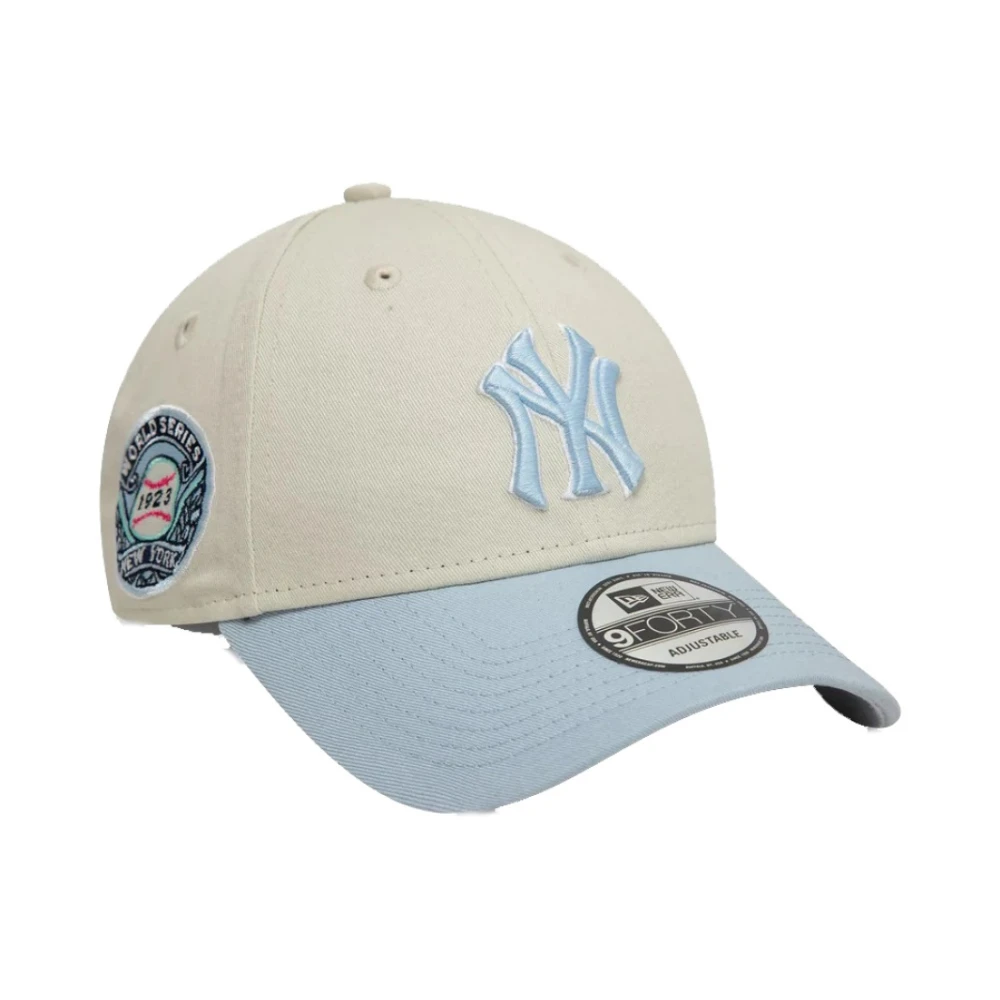 new era Yankees World Series Patch Pet Beige Dames