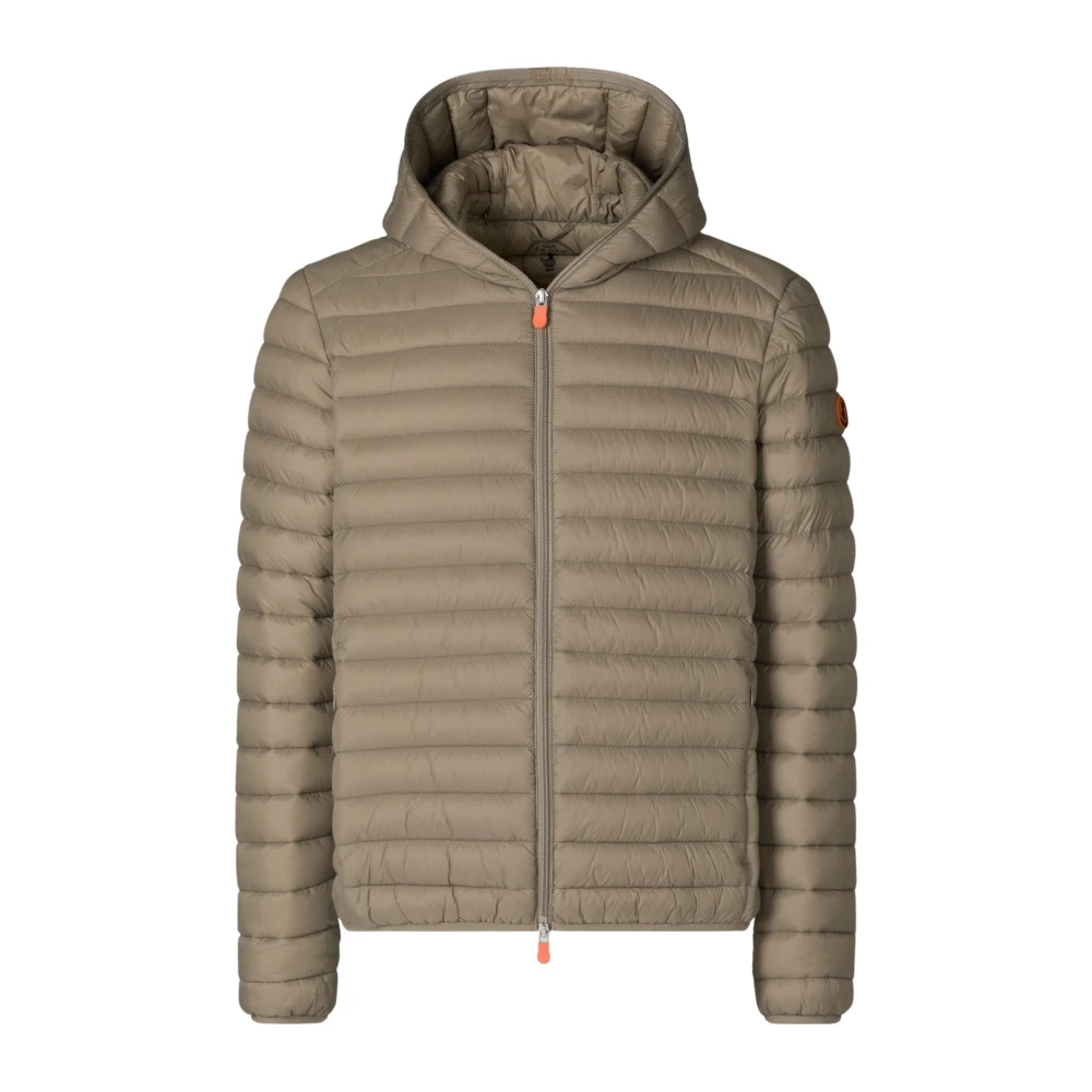 Save The Duck Hooded Puffer Jacket Beige Heren