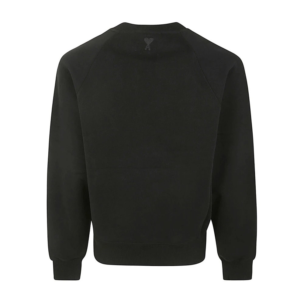 Ami Paris Zwarte Sweatshirt AM Stijl 001 Black Heren