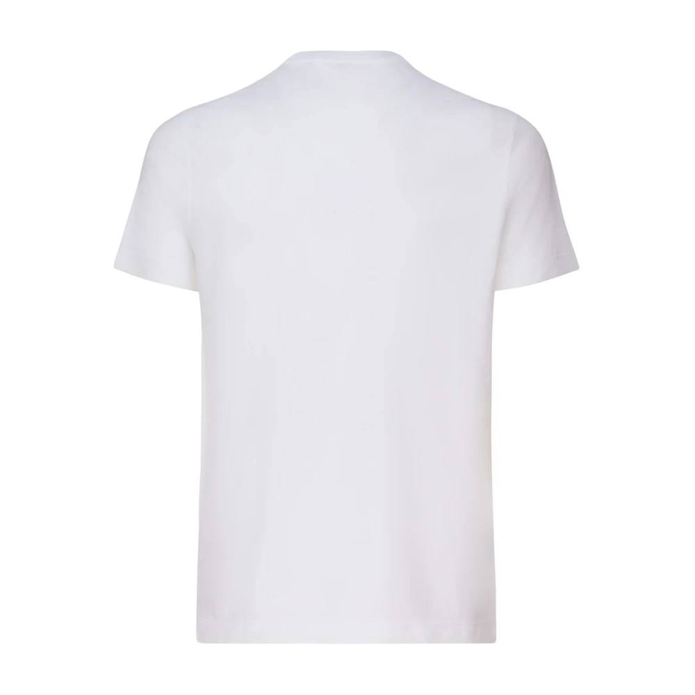 Zanone Witte Katoenen T-shirt Korte Mouwen White Heren