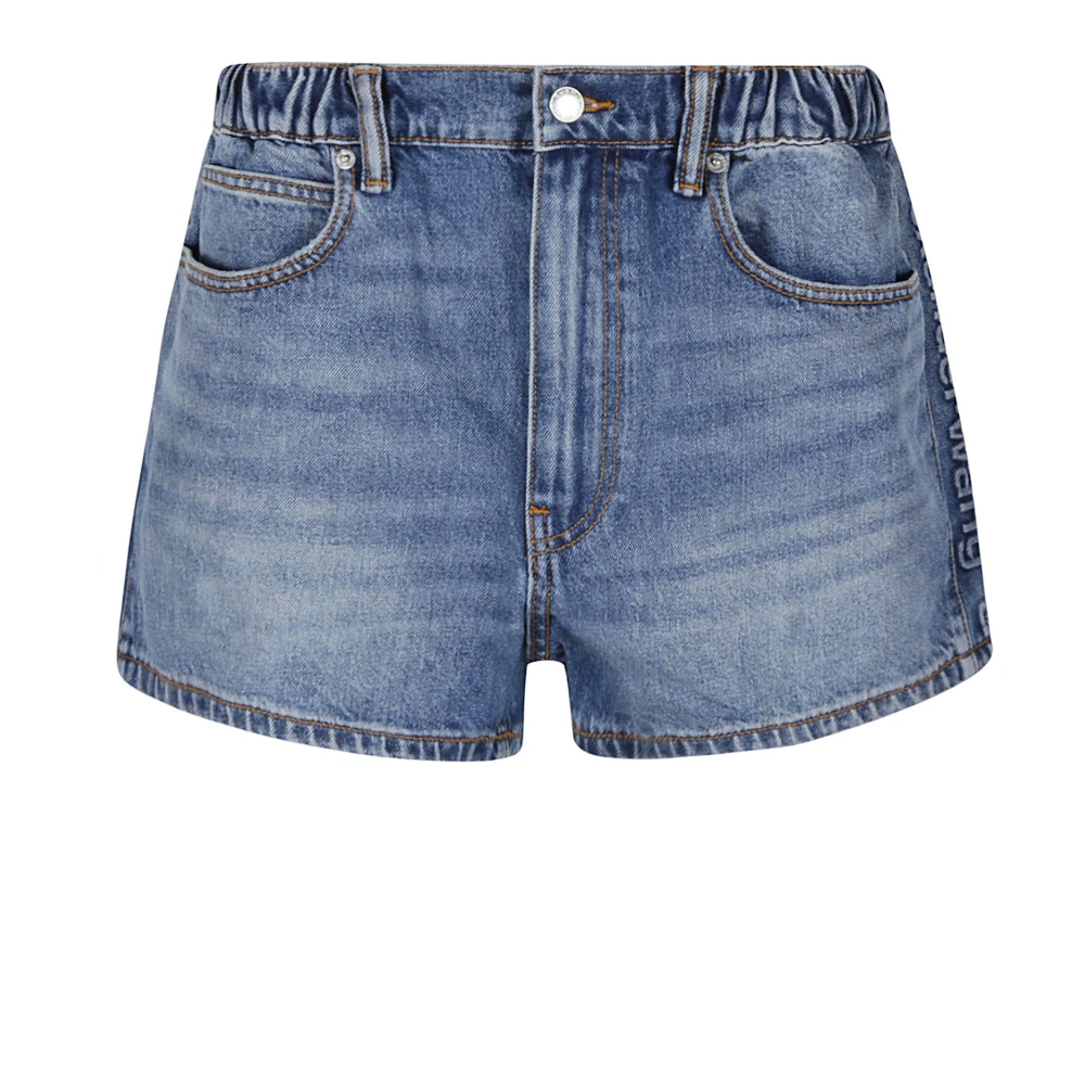 alexander wang Geëmbosseerde Zijpanelen Marathon Shorts Blue Dames