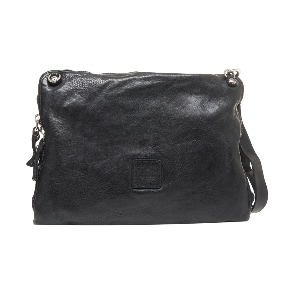 Campomaggi Zwarte Leren Bucket Bag & Rugzak Black Heren