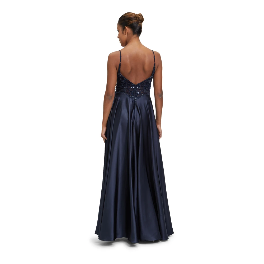 Vera Mont Elegante Avondjurk met Placement Blue Dames