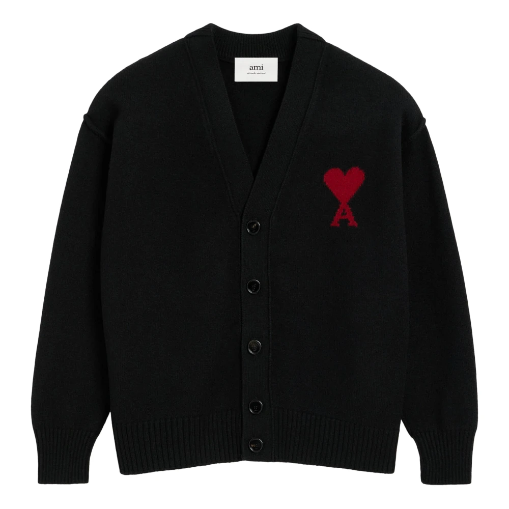 Ami Paris Uomo Nero Maglie, 2XL, New,