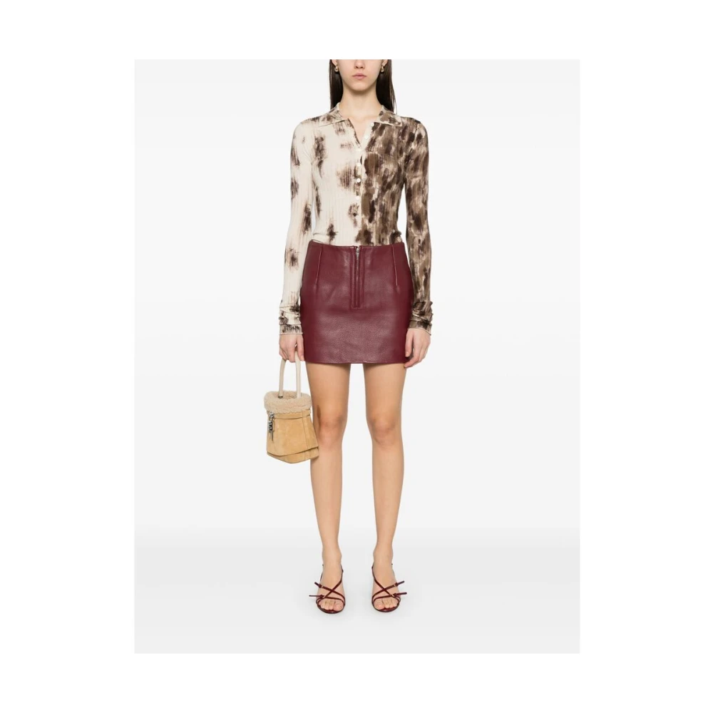 Remain Birger Christensen Bordeaux Rode Ritsrok Red Dames