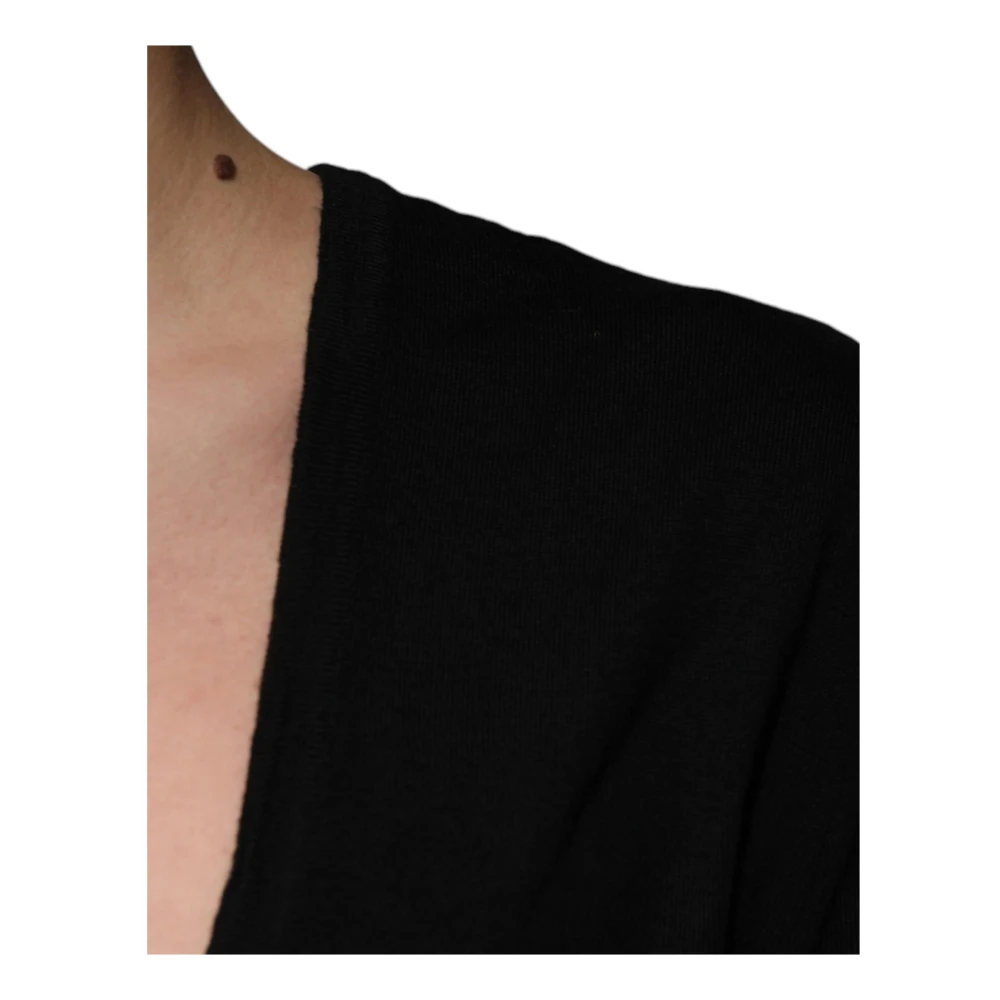 Dolce & Gabbana Zwarte Wol Logo Trui Black Heren