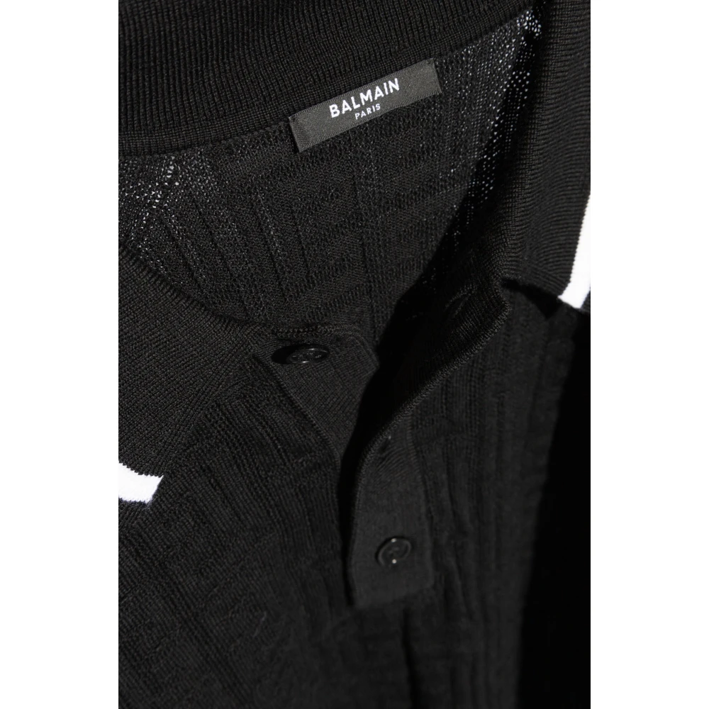 Balmain Polo met monogram Black Heren