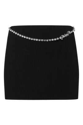 Viscose Stretch Mini Skirt SIGNATURE