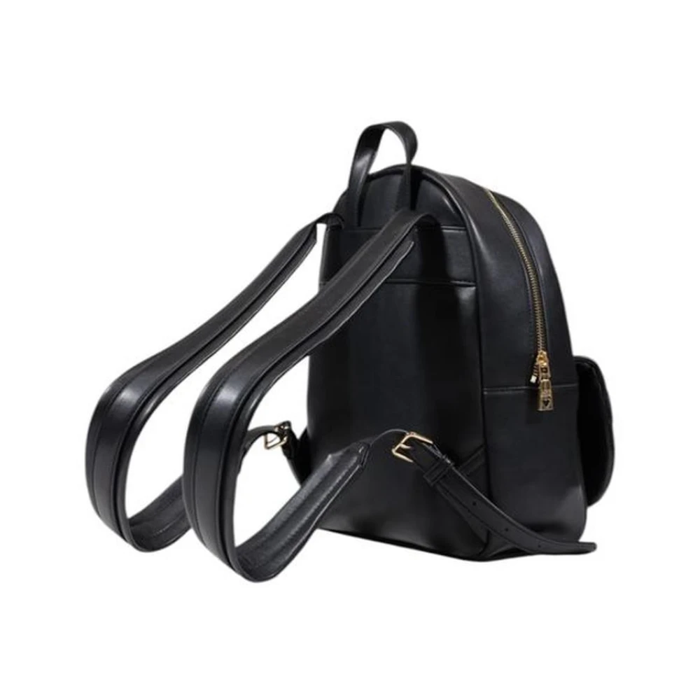 Love Moschino Stijlvolle Zwarte Polyurethaan Rugzak Damescollectie Black Dames