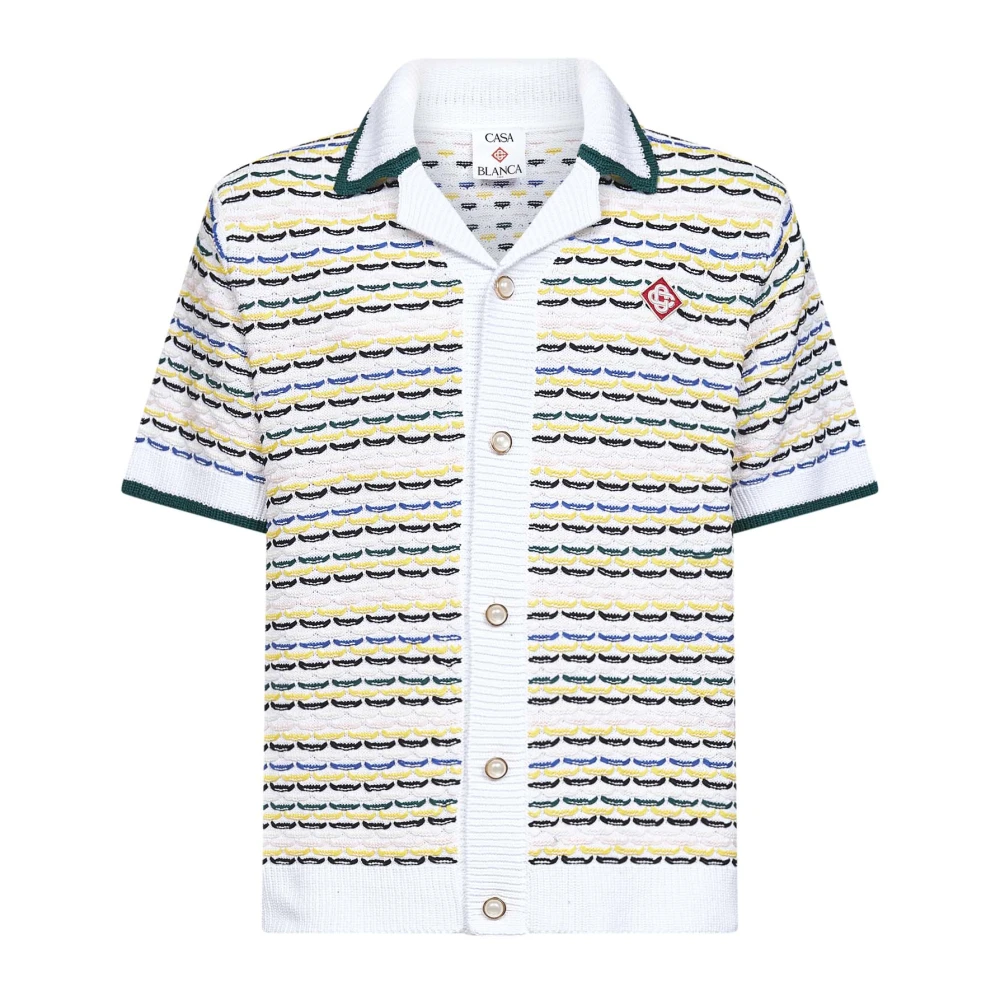 Casablanca Men's Multicolor Short Sleeve Shirt - Short Sleeve Shirts - M - Shirts