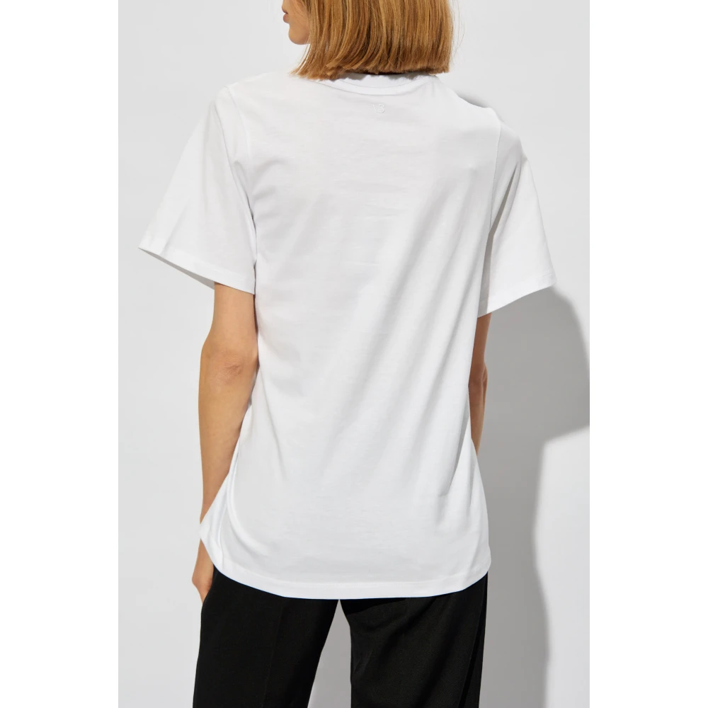 Victoria Beckham T-shirt met plooien White Dames