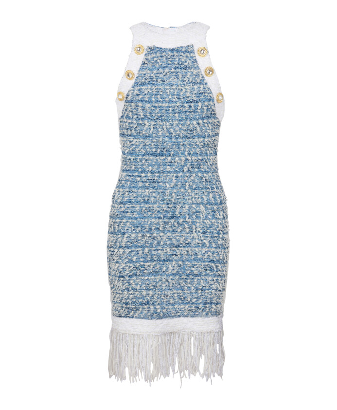 fringed-denim-tweed-dress