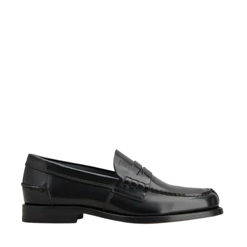 Tod's Herren Schwarz E Mokassin Leder Flache Schuhe