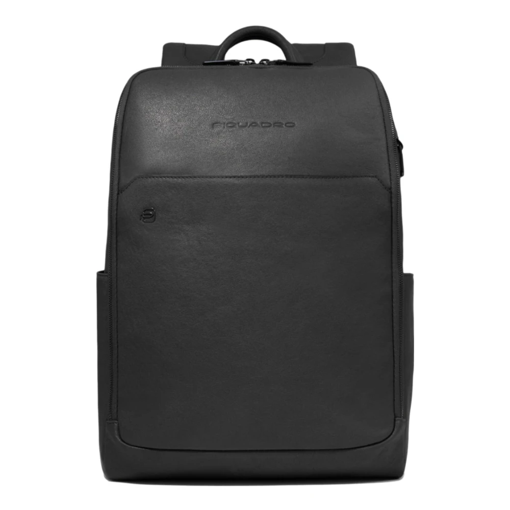 Piquadro Zwarte rugzak voor PC en iPad Pro Black Heren