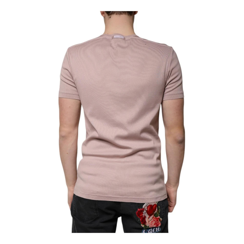 Dolce & Gabbana Bruin Katoen Ronde Hals T-shirt Brown Heren