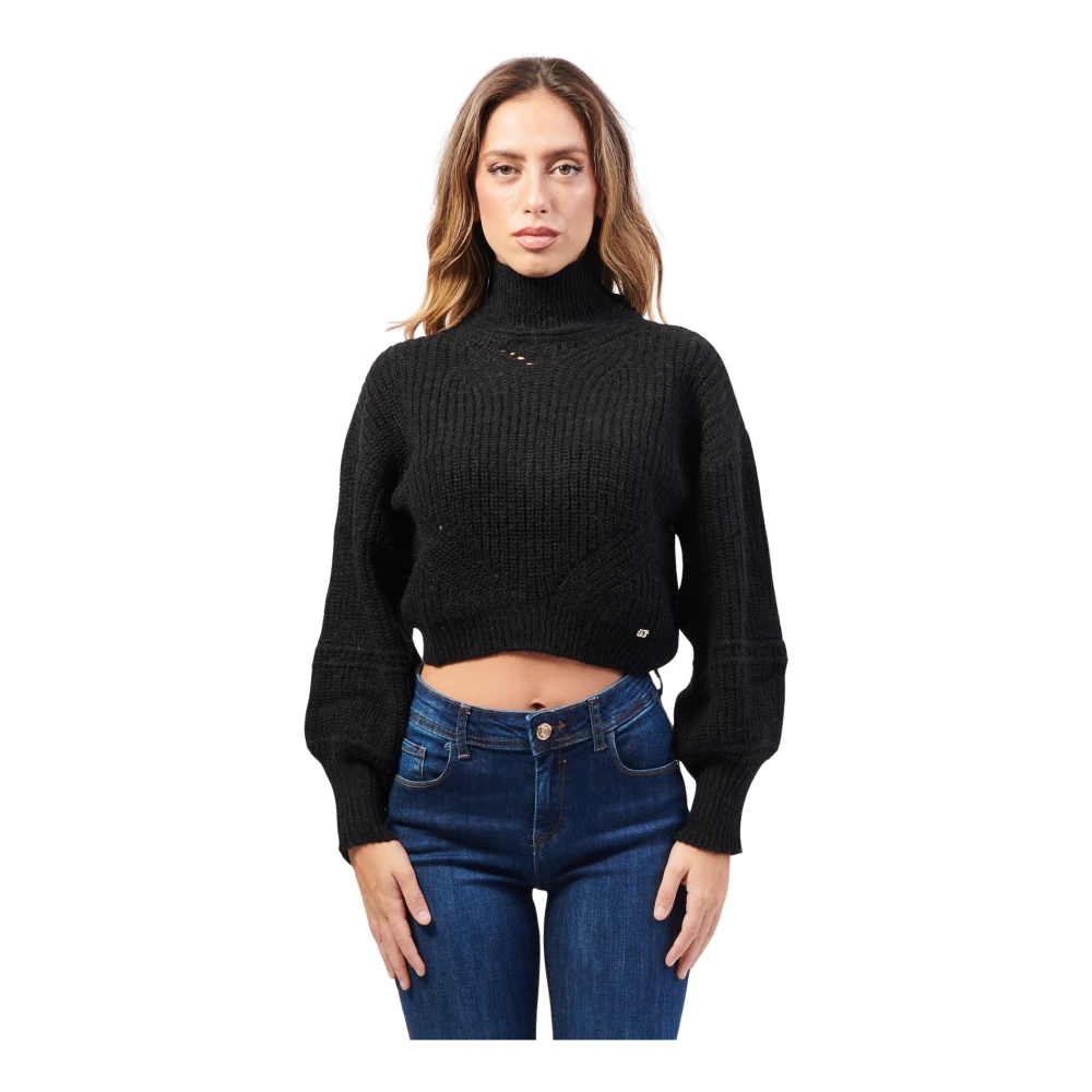 Gaudi Zwarte trui met hoge hals Black Dames