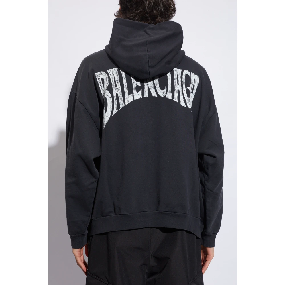 Balenciaga Oversized hoodie Black Heren