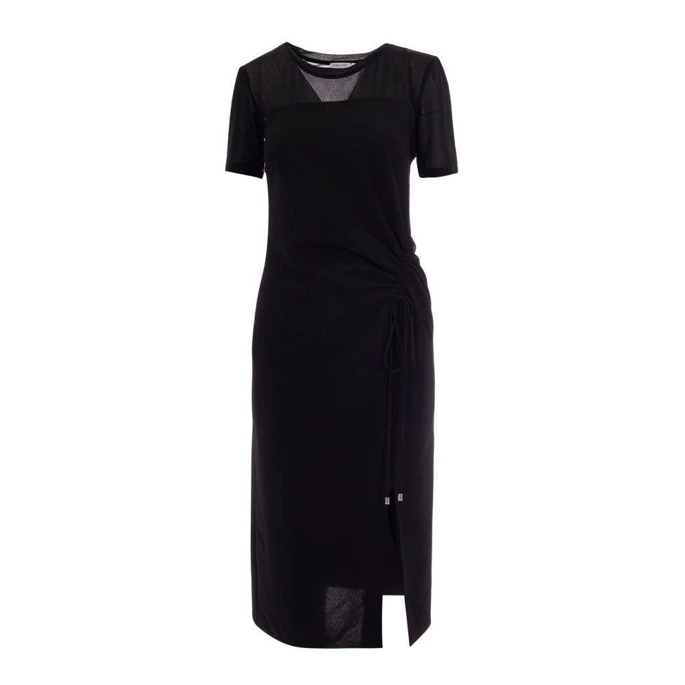 Patrizia Pepe Vrouw Zwart Kleedjes Dames, L, Polyester, Midi Jurk