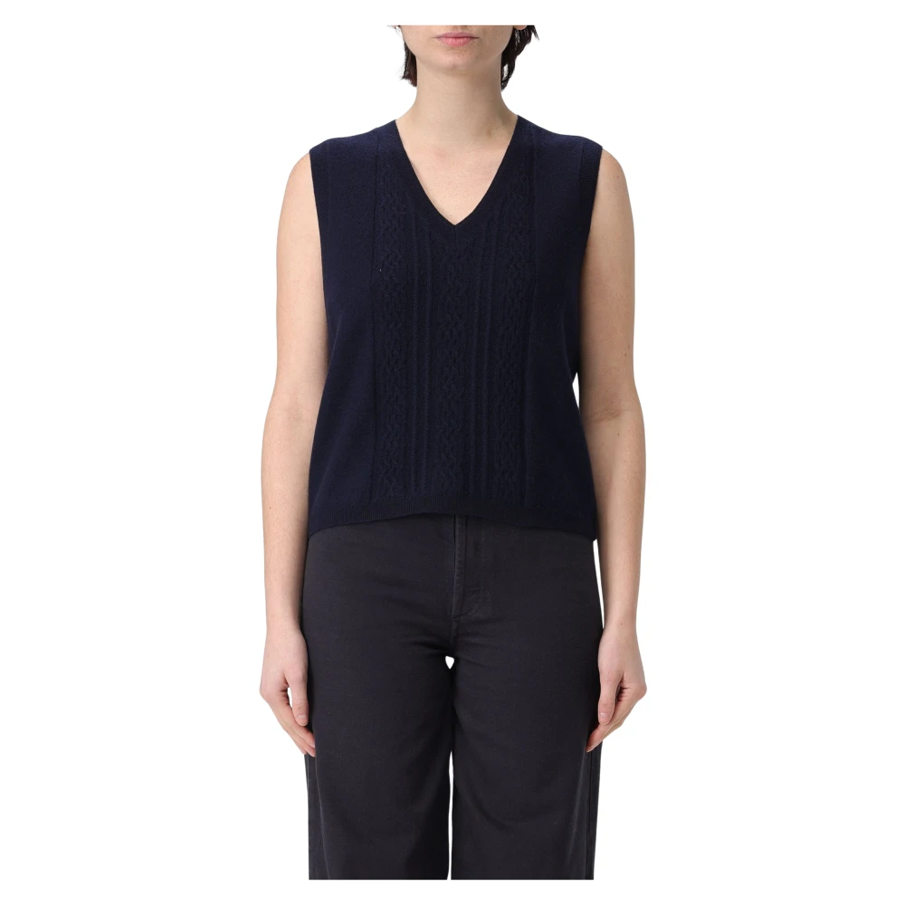 A.p.c. Coco Gebreide Vest Trui Blue Dames