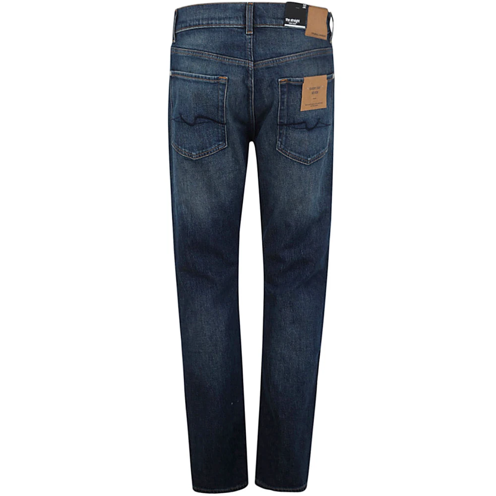 7 For All Mankind Donkerblauwe Straight Upgrade Jeans Blue Heren