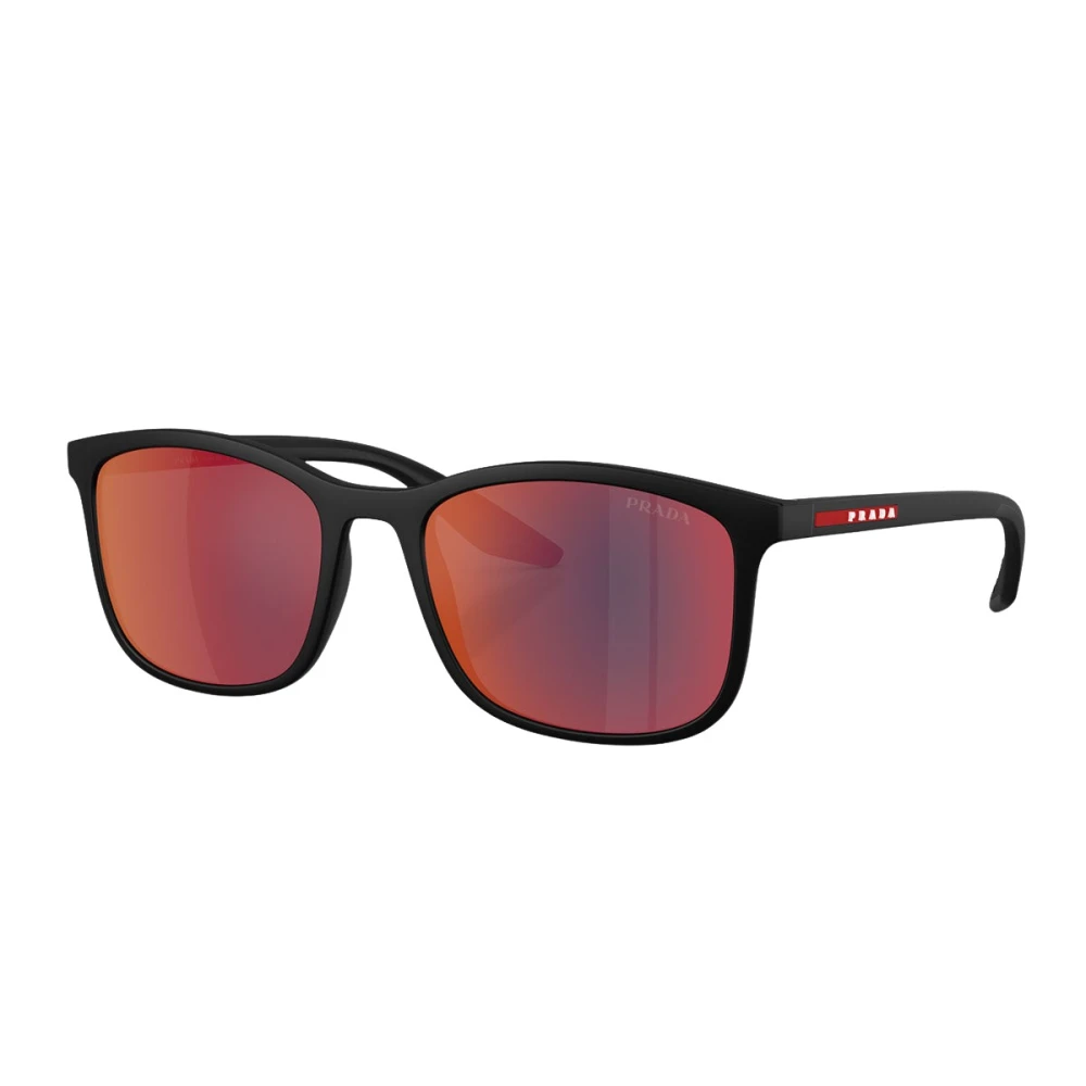 Prada Linea Rossa Black/Grey Ps A08s 1Bo08f Man Sunglasses Injected Pillow Mirrored - Image 2
