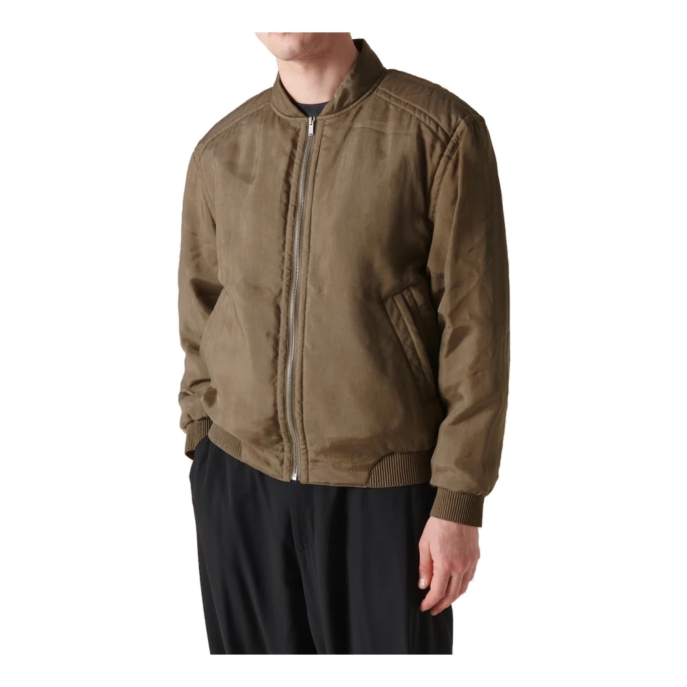 Saint Laurent Khaki Groene Bomberjack Aw24 Green Heren
