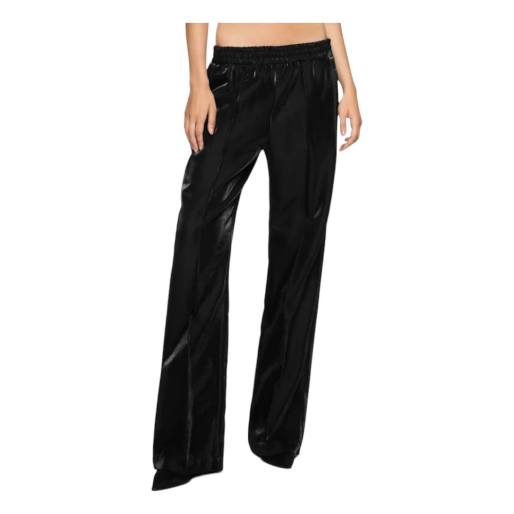 Dondup Wijde Pijp Wol Broek Zwart Black Dames