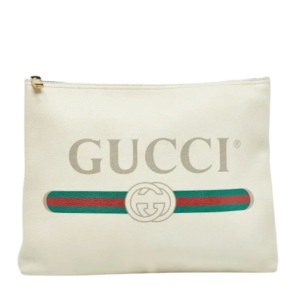 Gucci Vintage Pre-owned Leather handbags White Heren